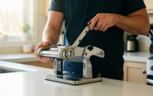 adjustable mandoline slicer — lifestyle photo showing Adjustable Mandoline Slicer for in use