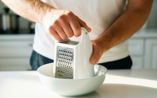 rotary cheese grater — lifestyle photo showing Rotary Cheese Grater 5 in use