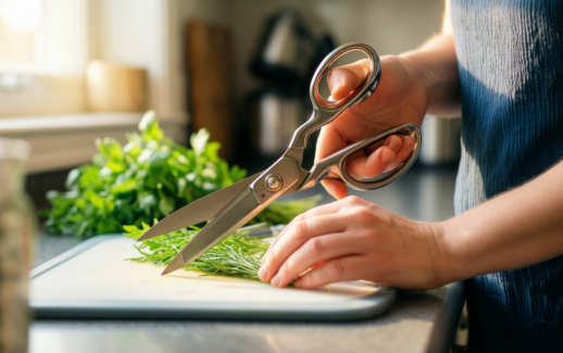 OXO Good Grips kitchen scissors and — lifestyle photo showing OXO Good Grips Kitchen in use