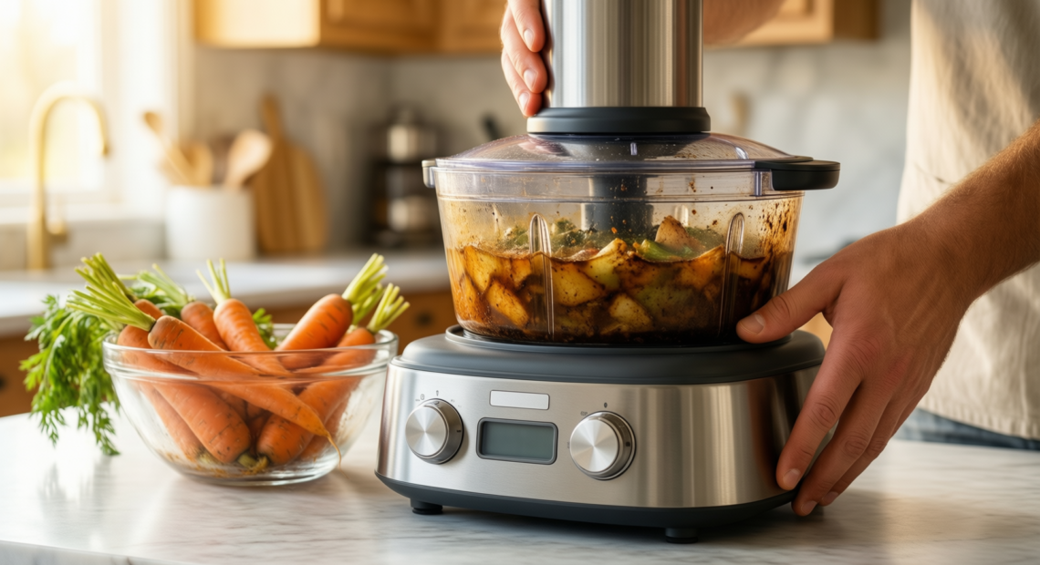 kitchen in the box vegetable chopper — lifestyle photo showing Kitchen in the Box in use