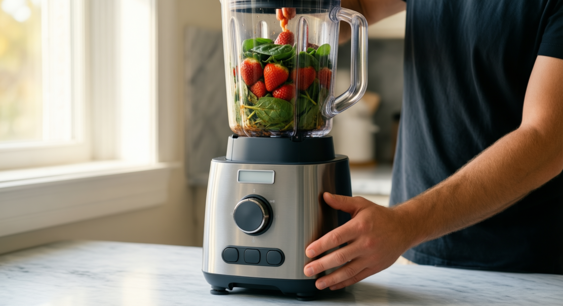 Ninja 3-in-1 Detect Power Blender Processor — lifestyle photo showing Ninja 3-in-1 Detect Power in use