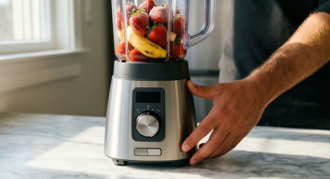 karaca blendfit go personal blender — lifestyle photo showing Karaca Blendfit Go Personal in use