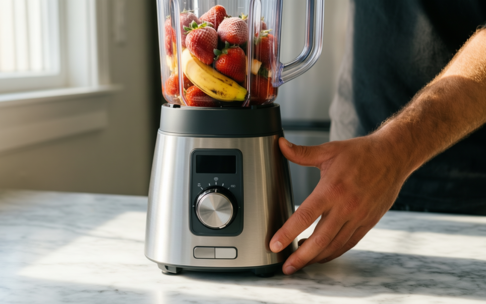 karaca blendfit go personal blender — lifestyle photo showing Karaca Blendfit Go Personal in use