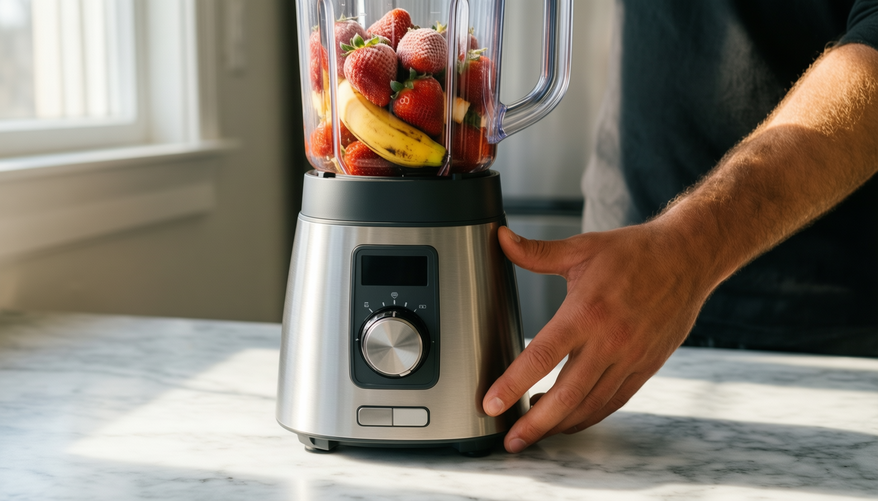 karaca blendfit go personal blender — lifestyle photo showing Karaca Blendfit Go Personal in use