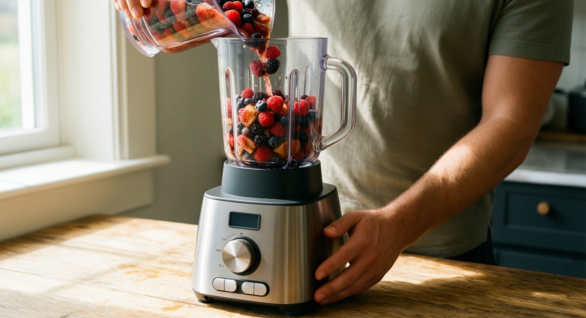 nutribullet 600 series review — lifestyle photo showing nutribullet Blender 600 Series in use