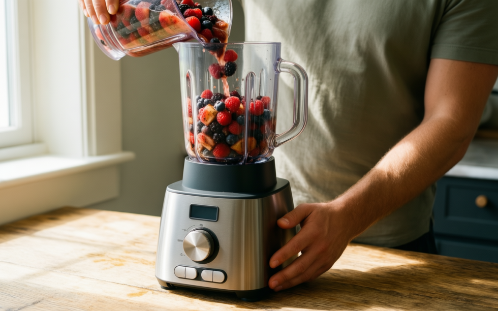 nutribullet 600 series review — lifestyle photo showing nutribullet Blender 600 Series in use