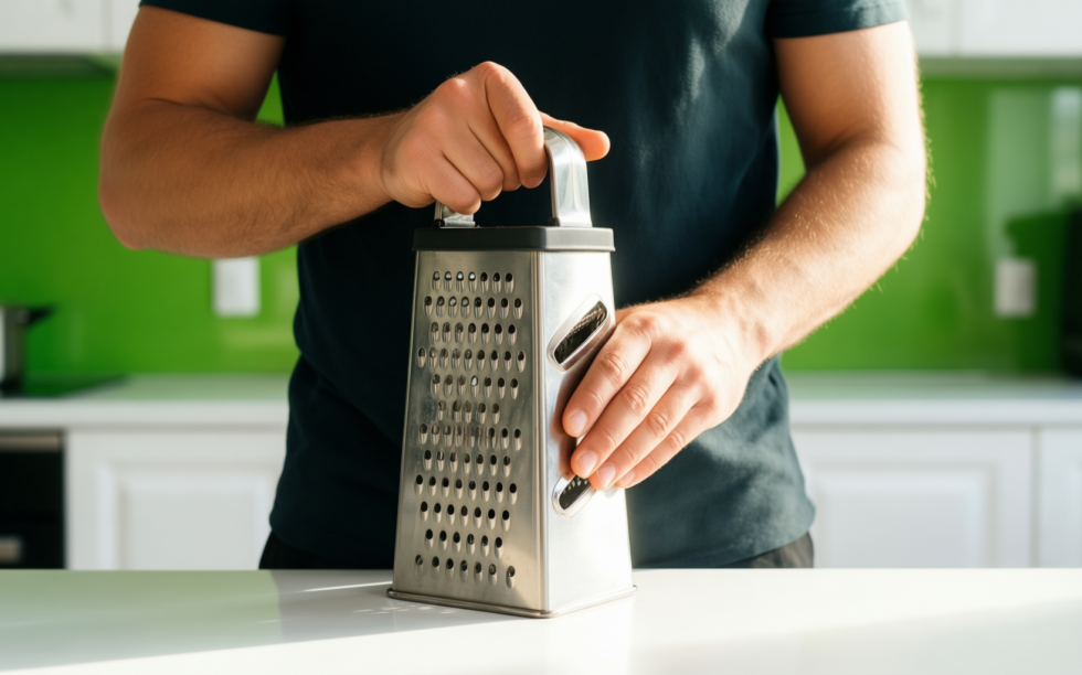 microplane master series zester grater — lifestyle photo showing Microplane 43220 Master Series in use