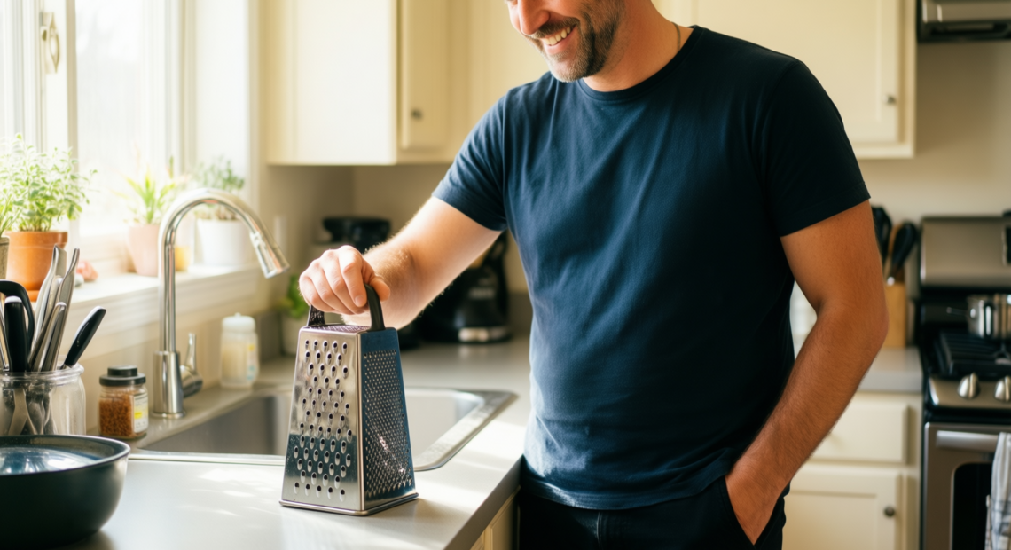 badelite cheese grater — lifestyle photo showing Badelite Cheese Grater Vegetable in use