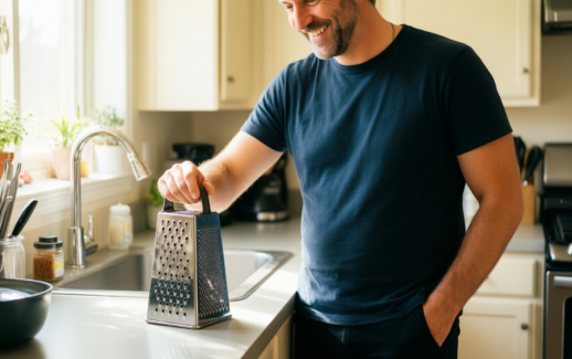 badelite cheese grater — lifestyle photo showing Badelite Cheese Grater Vegetable in use