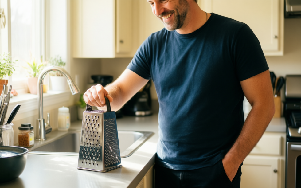 badelite cheese grater — lifestyle photo showing Badelite Cheese Grater Vegetable in use