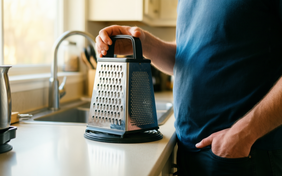nexsujo rotary cheese grater — lifestyle photo showing Nexsujo Rotary Cheese Grater in use