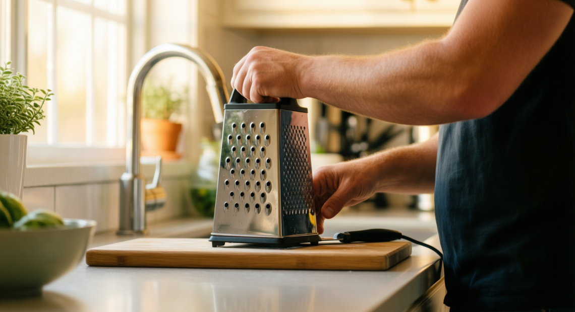 electric cheese grater — lifestyle photo showing Electric Cheese Grater & in use